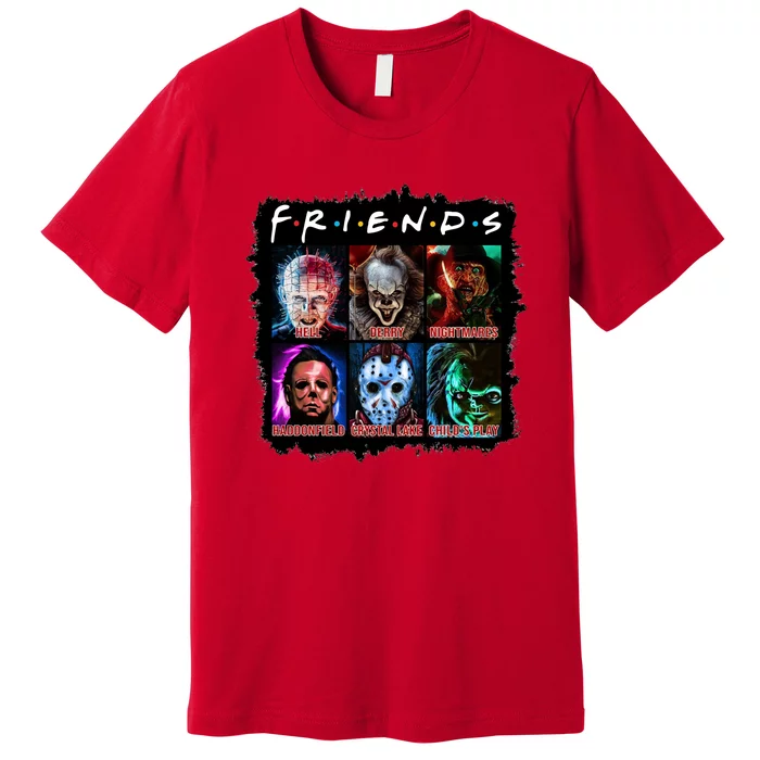 Horror Movie Character Halloween Friends Horror Fan Gift Premium T-Shirt