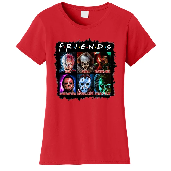 Horror Movie Character Halloween Friends Horror Fan Gift Women's T-Shirt