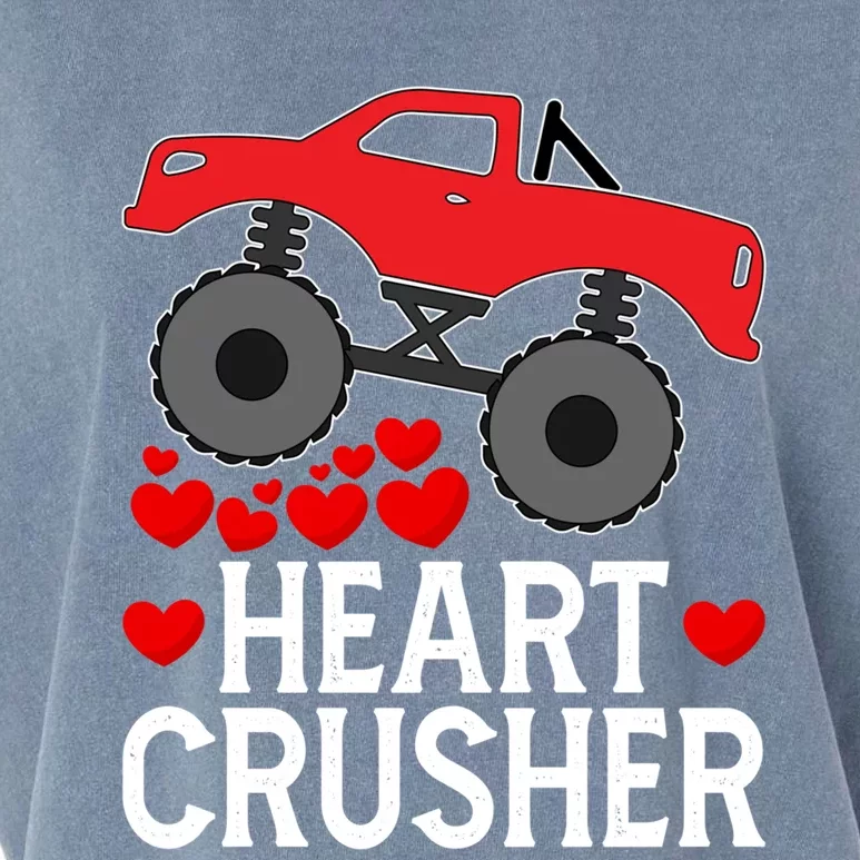 Heart Monstergifttruck Crusher Valentines Day Cute Cool Gift Garment-Dyed Women's Muscle Tee