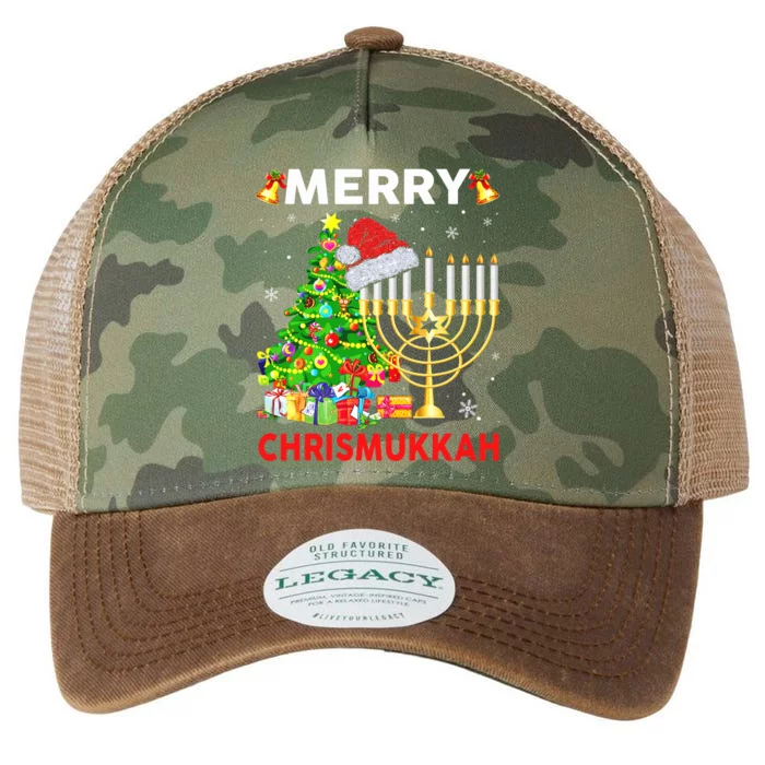 Hanukkah Merry Christmas Chrismukkah Ugly Sweater Legacy Tie Dye Trucker Hat