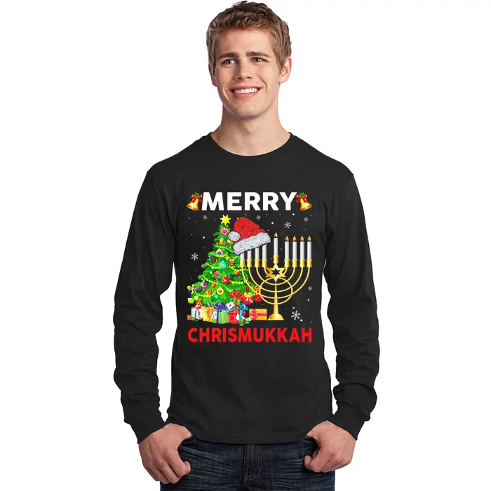 Hanukkah Merry Christmas Chrismukkah Ugly Sweater Long Sleeve Shirt