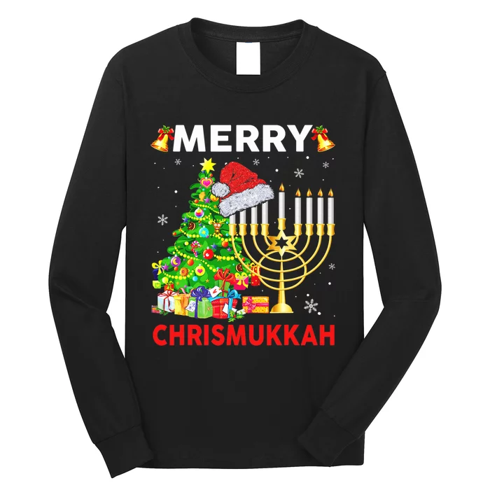 Hanukkah Merry Christmas Chrismukkah Ugly Sweater Long Sleeve Shirt