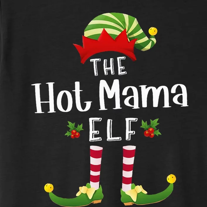 Hot Mama Christmas Elf Matching Pajama XMas Party ChromaSoft Performance T-Shirt