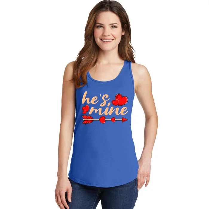 He's Mine Couple Valentine's Day Gift Ladies Essential Tank