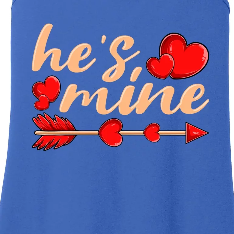 He's Mine Couple Valentine's Day Gift Ladies Essential Tank