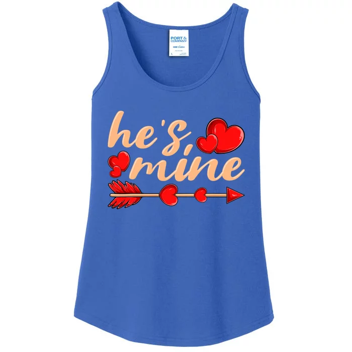 He's Mine Couple Valentine's Day Gift Ladies Essential Tank