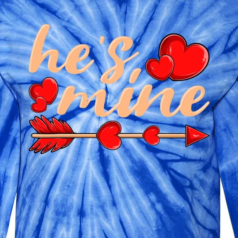 He's Mine Couple Valentine's Day Gift Tie-Dye Long Sleeve Shirt