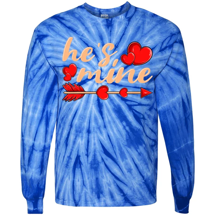 He's Mine Couple Valentine's Day Gift Tie-Dye Long Sleeve Shirt