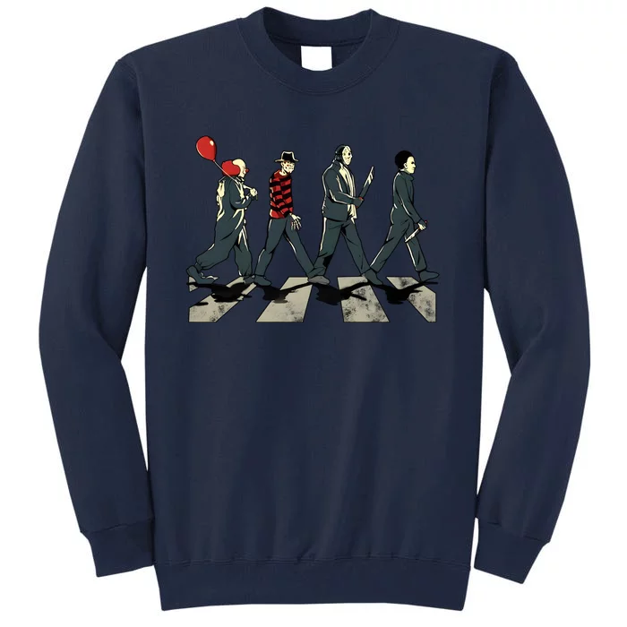 Horror Movie Characters Abbey Road Halloween Horror Nigh Tall Sweatshirt