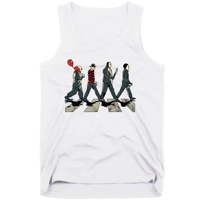 Horror Movie Characters Abbey Road Halloween Horror Nigh Tank Top