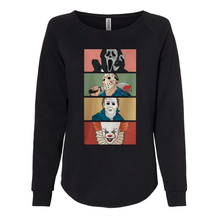 Horror Movie Characters Ghostface Voorhees Halloween Horror Movie Womens California Wash Sweatshirt