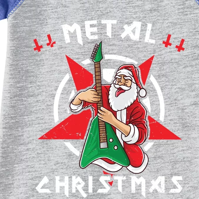 Heavy Metal Christmas Sleigher Hail Santa Claus Rock Music Gift Infant Baby Jersey Bodysuit