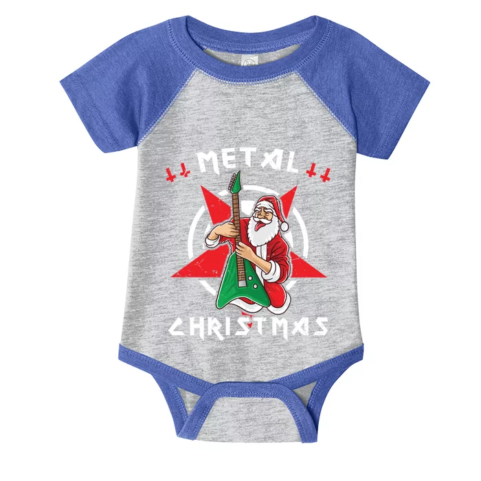 Heavy Metal Christmas Sleigher Hail Santa Claus Rock Music Gift Infant Baby Jersey Bodysuit