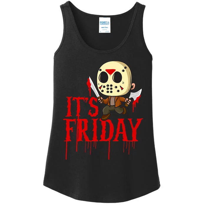 Horror Movie Characters Spooky Friday Halloween Ladies Essential Tank