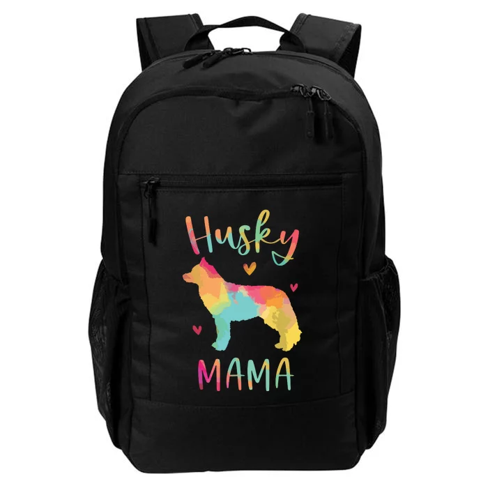 Husky Mama Colorful Siberian Husky Gifts Dog Mom Daily Commute Backpack