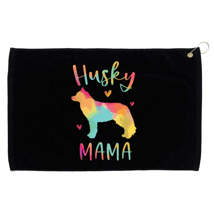 Husky Mama Colorful Siberian Husky Gifts Dog Mom Grommeted Golf Towel