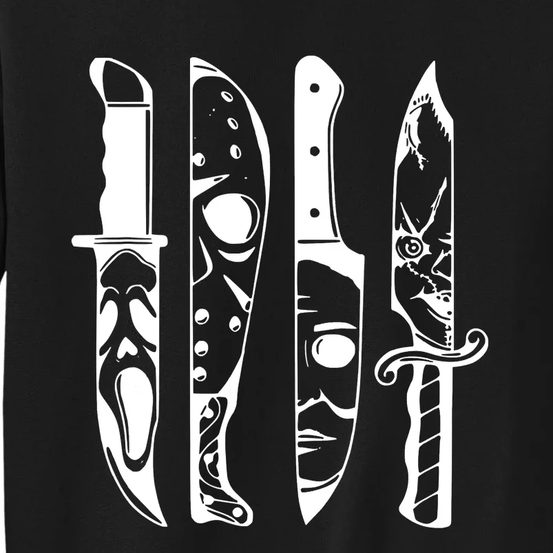 Horror Movie Characters In Knives Halloween Sweatshirt