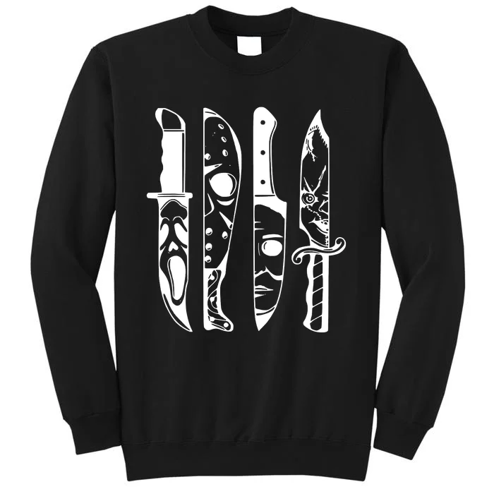 Horror Movie Characters In Knives Halloween Sweatshirt