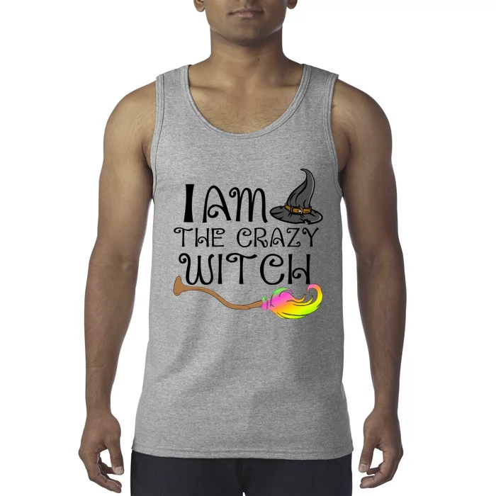 Halloween Matching Couples Pajamas Fun I Am The Crazy Witch Gift Tank Top