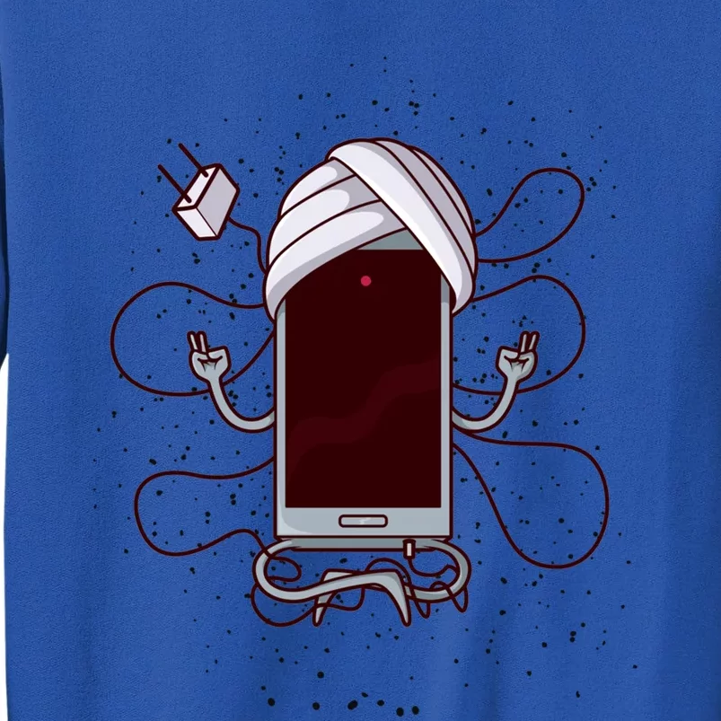 Heavily Meditated Cell Phone Yoga Meditation Design Gift Tall Sweatshirt