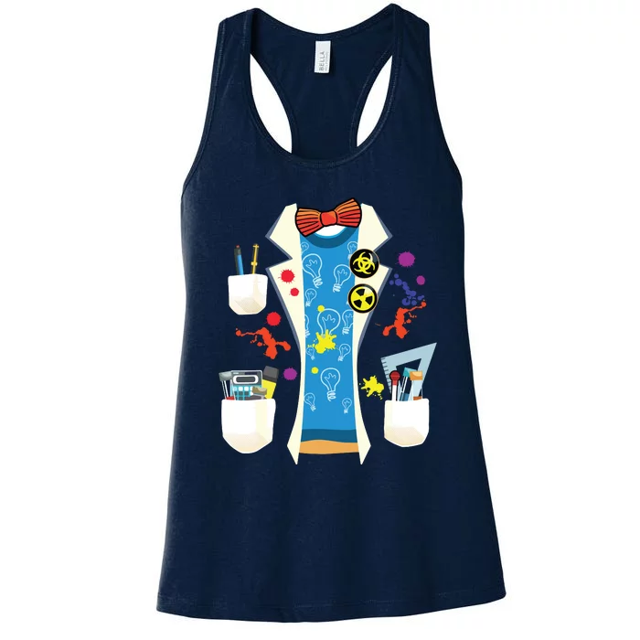 Halloween Mad Chemist Scientist DIY Costume Physics Science Women's Racerback Tank