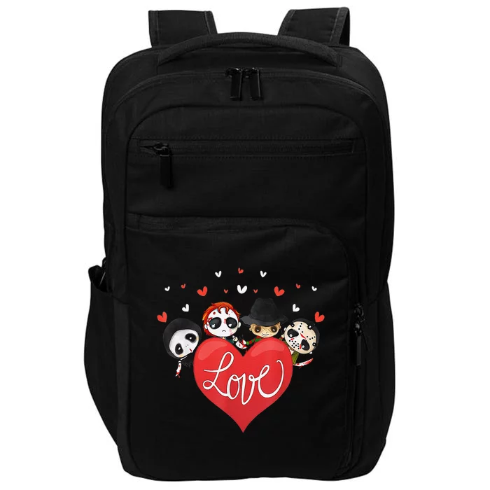 Horror Movie Character Chibi With Heart Love Valentine'S Day Impact Tech Backpack