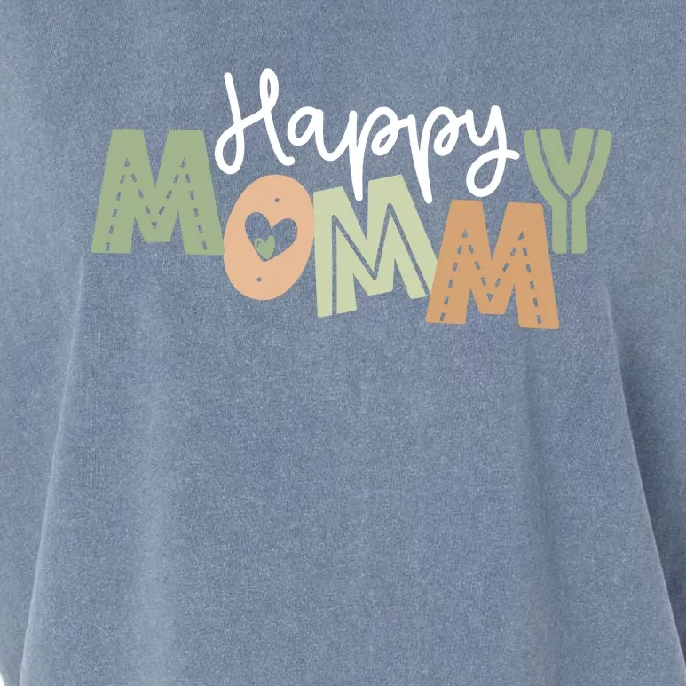 Happy Mommy Cute Mom Gift Garment-Dyed Women's Muscle Tee