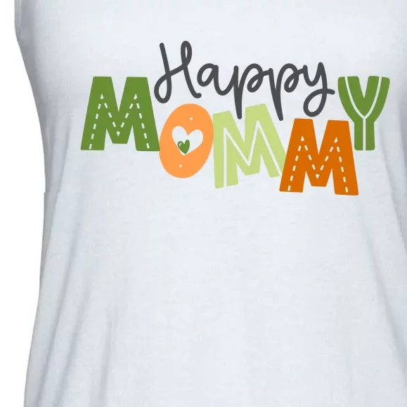 Happy Mommy Cute Mom Gift Ladies Essential Flowy Tank