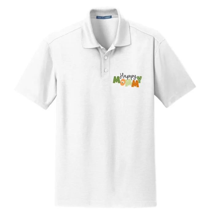 Happy Mommy Cute Mom Gift Dry Zone Grid Performance Polo