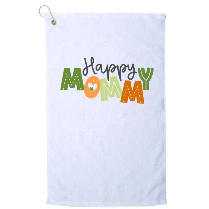 Happy Mommy Cute Mom Gift Platinum Collection Golf Towel