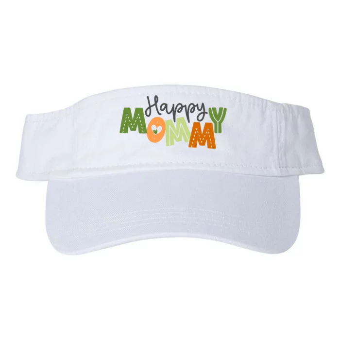 Happy Mommy Cute Mom Gift Valucap Bio-Washed Visor