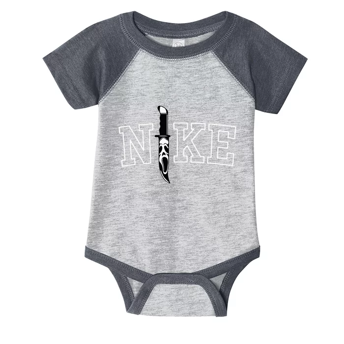 Horror Movie Characters In Knives NKE Funny Halloween Films Infant Baby Jersey Bodysuit