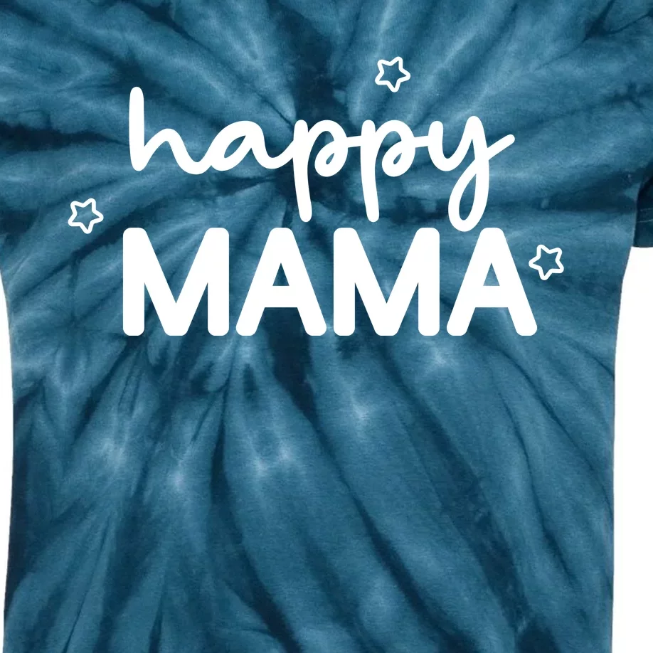 Happy Mama Cute Mom Gift Kids Tie-Dye T-Shirt