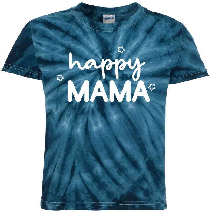 Happy Mama Cute Mom Gift Kids Tie-Dye T-Shirt