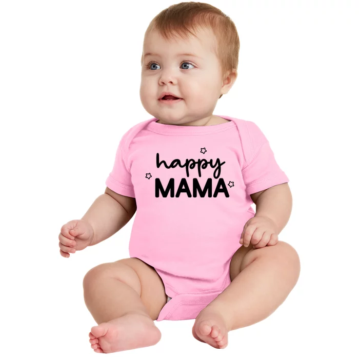 Happy Mama Cute Mom Gift Baby Bodysuit