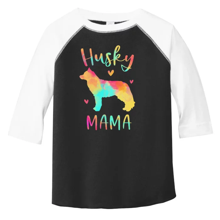 Husky Mama Colorful Siberian Husky Gifts Dog Mom Toddler Fine Jersey T-Shirt