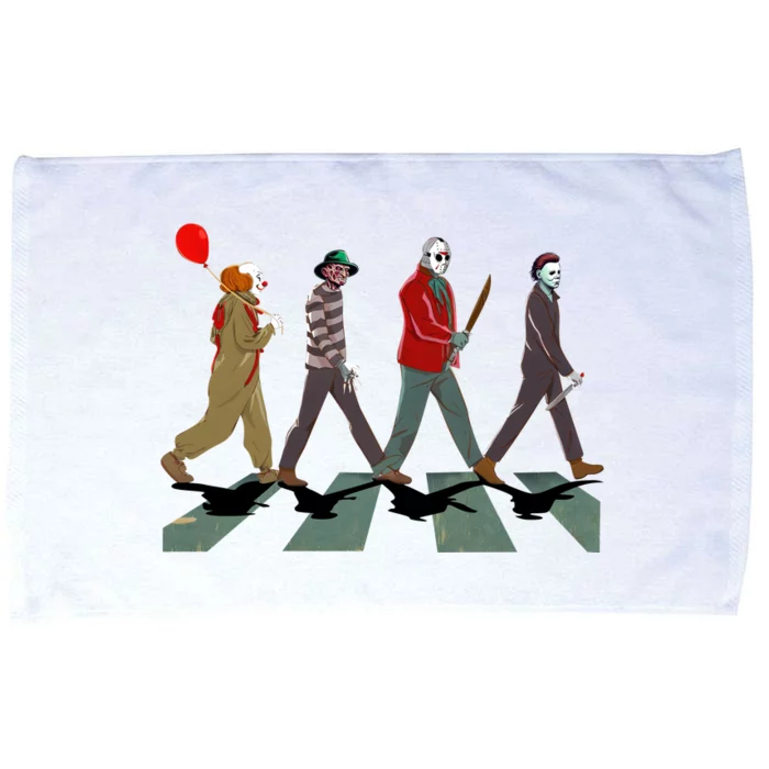 Horror Movie Characters Walking Road Friends Halloween Pennywise Microfiber Hand Towel