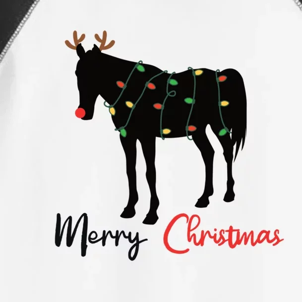 Horse Merry Christmas Winter Horses Christmas Gift Toddler Fine Jersey T-Shirt