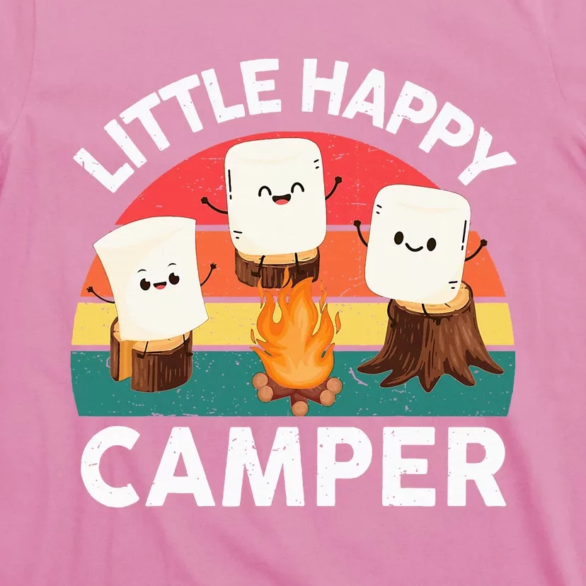 Happy Marshmallow Camper Boy Cute Camping T-Shirt