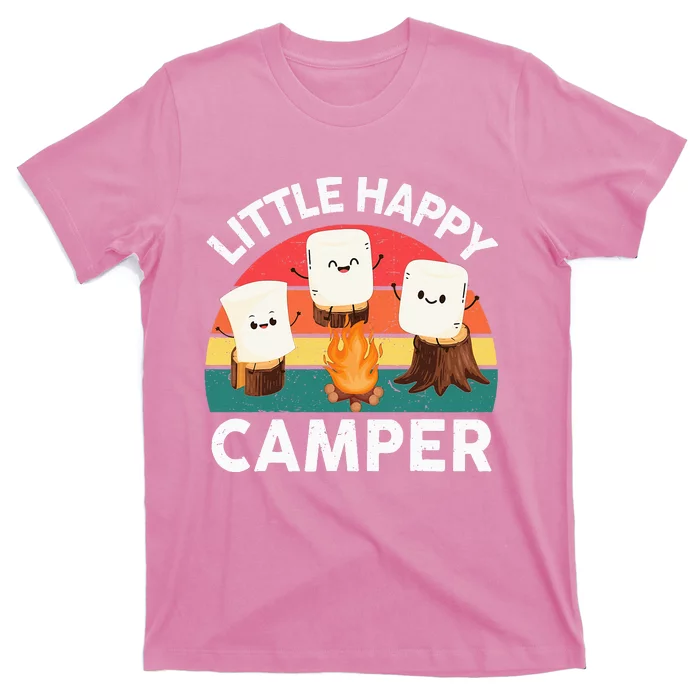 Happy Marshmallow Camper Boy Cute Camping T-Shirt