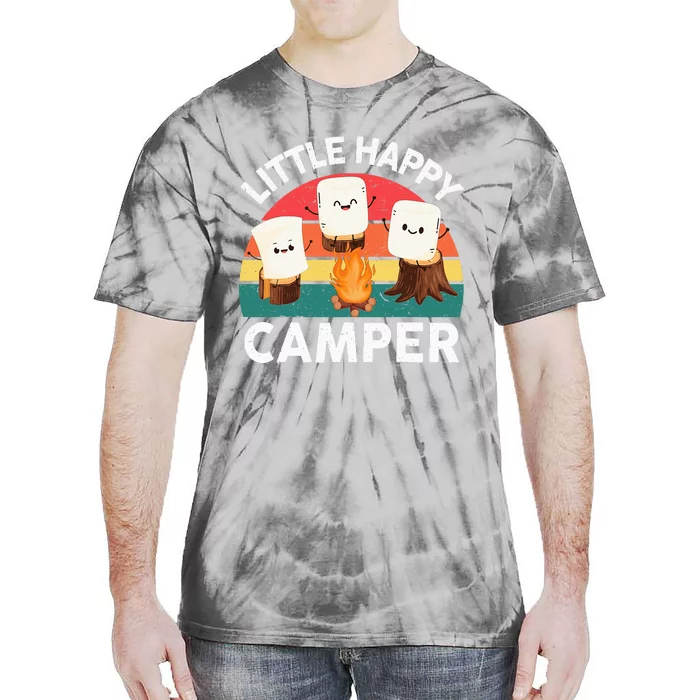 Happy Marshmallow Camper Boy Cute Camping Tie-Dye T-Shirt