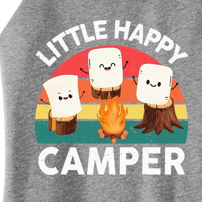 Happy Marshmallow Camper Boy Cute Camping Women’s Perfect Tri Rocker Tank