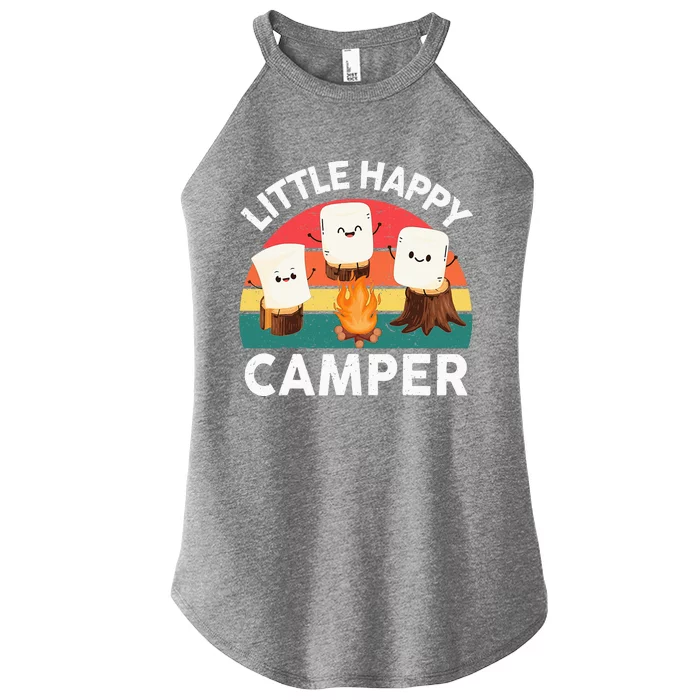 Happy Marshmallow Camper Boy Cute Camping Women’s Perfect Tri Rocker Tank