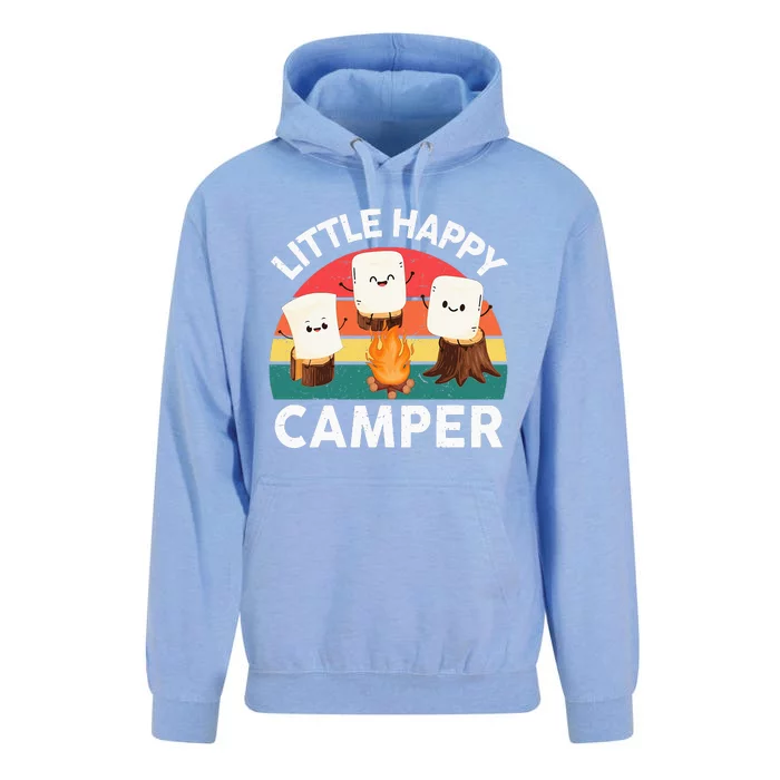 Happy Marshmallow Camper Boy Cute Camping Unisex Surf Hoodie