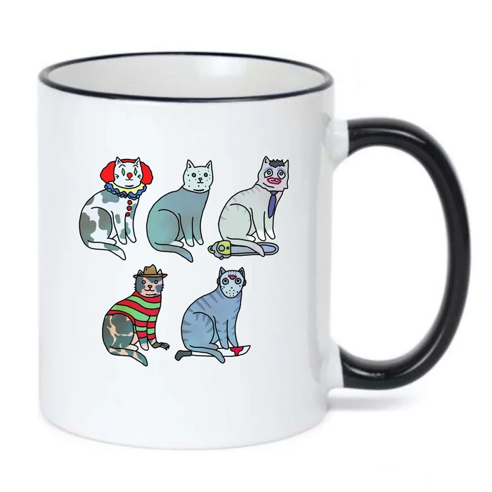 Horror Movie Cats Black Color Changing Mug