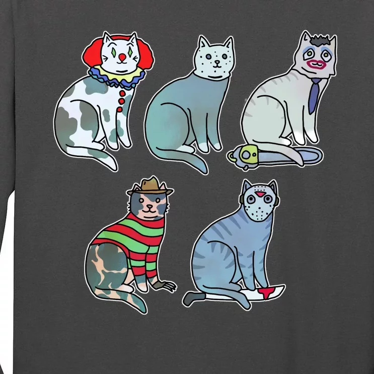 Horror Movie Cats Tall Long Sleeve T-Shirt