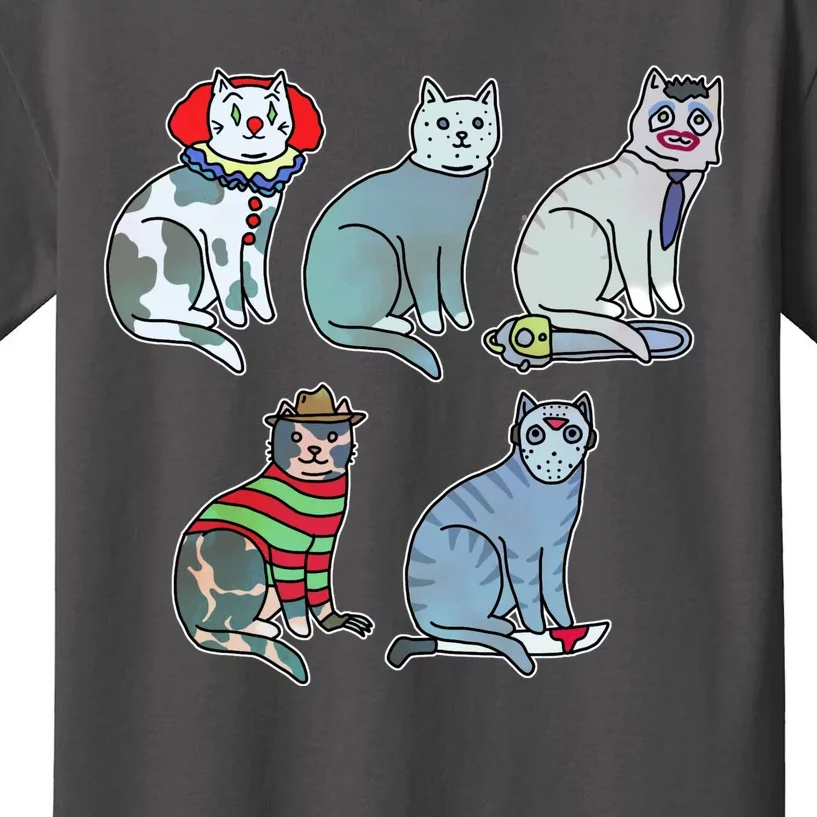 Horror Movie Cats Kids T-Shirt