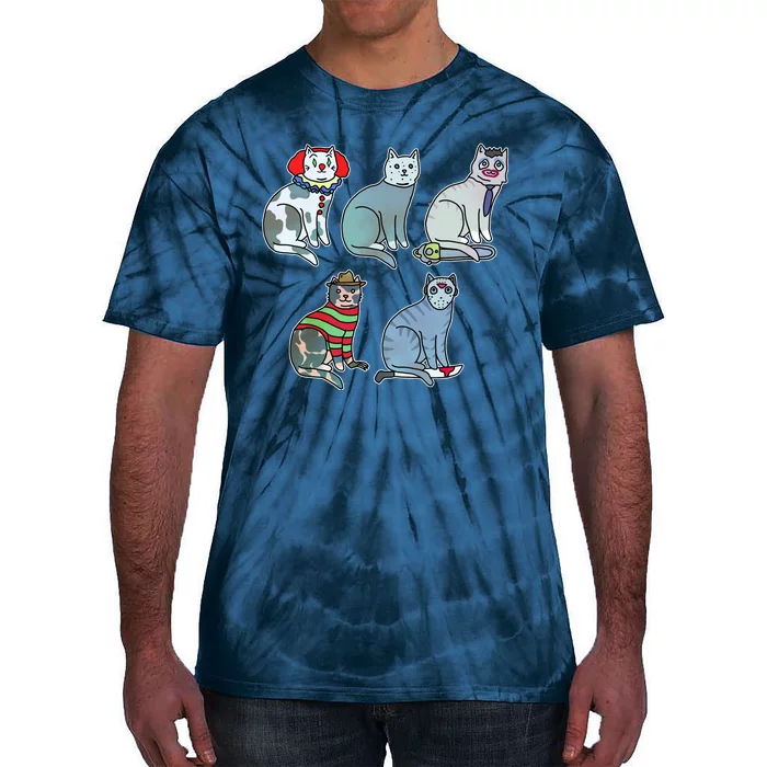 Horror Movie Cats Tie-Dye T-Shirt