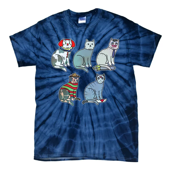 Horror Movie Cats Tie-Dye T-Shirt