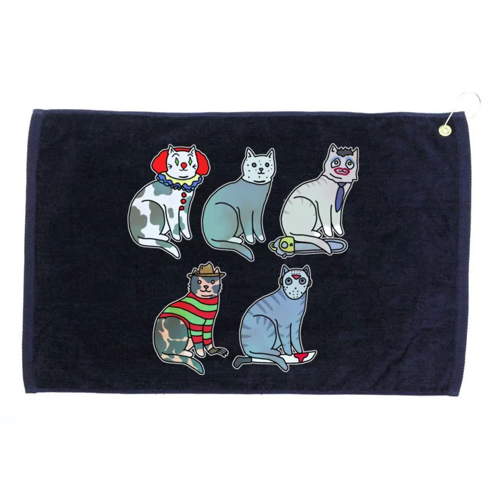 Horror Movie Cats Grommeted Golf Towel